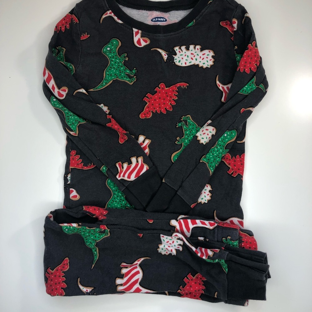5/25$ Old Navy Dino Christmas Cookie PJS